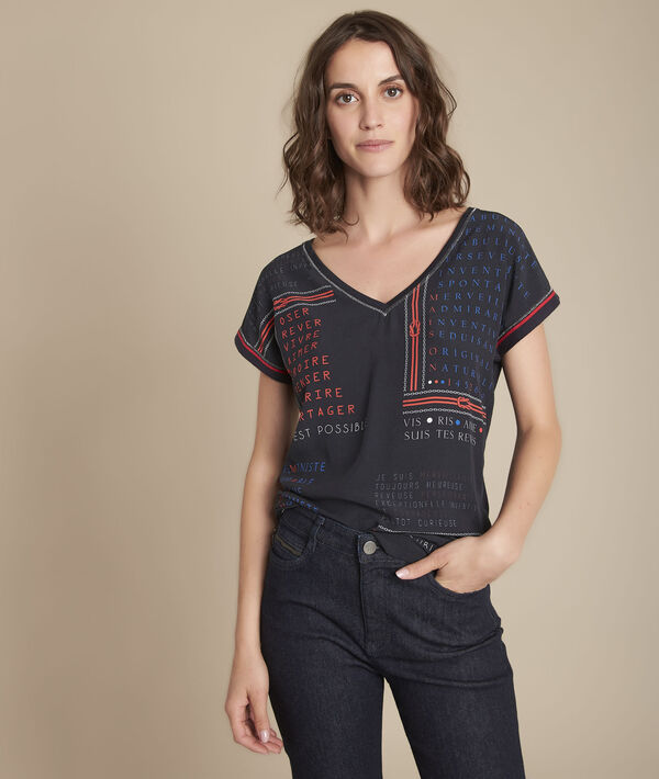 Tee-shirt bimatière imprimé Motive | 1-2-3 Tee-shirt bimatière imprimé Motive PhotoZ | 1-2-3