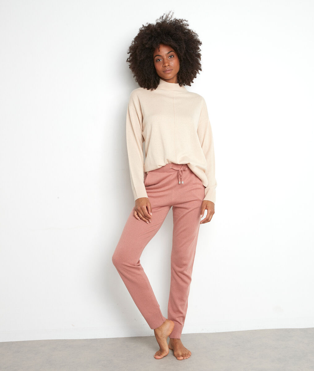 Poederroze tricot broek Taylor | 1-2-3 Poederroze tricot broek Taylor PhotoZ | 1-2-3