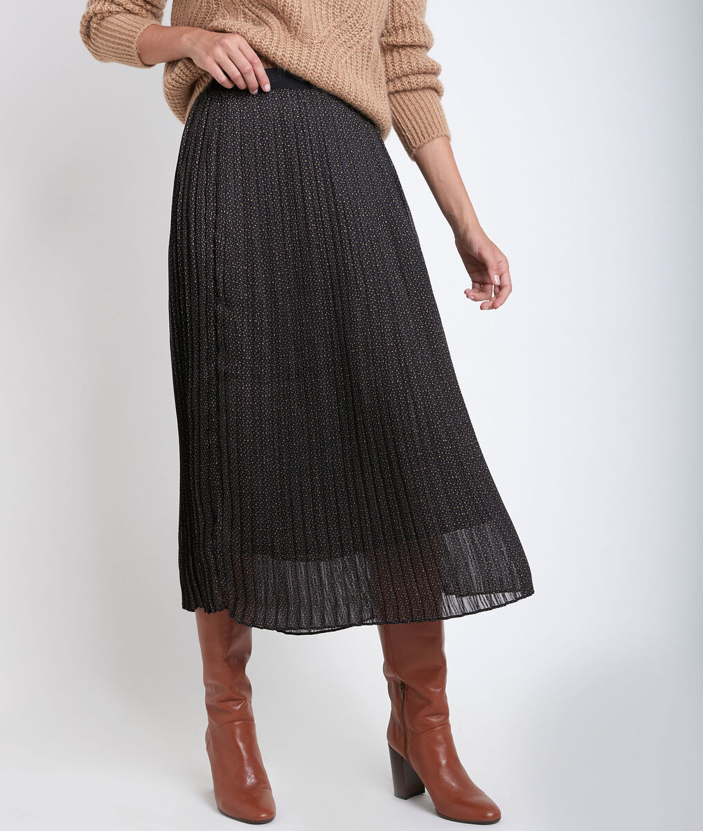 Langer Plissee Rock Bulle Damen Maison 123