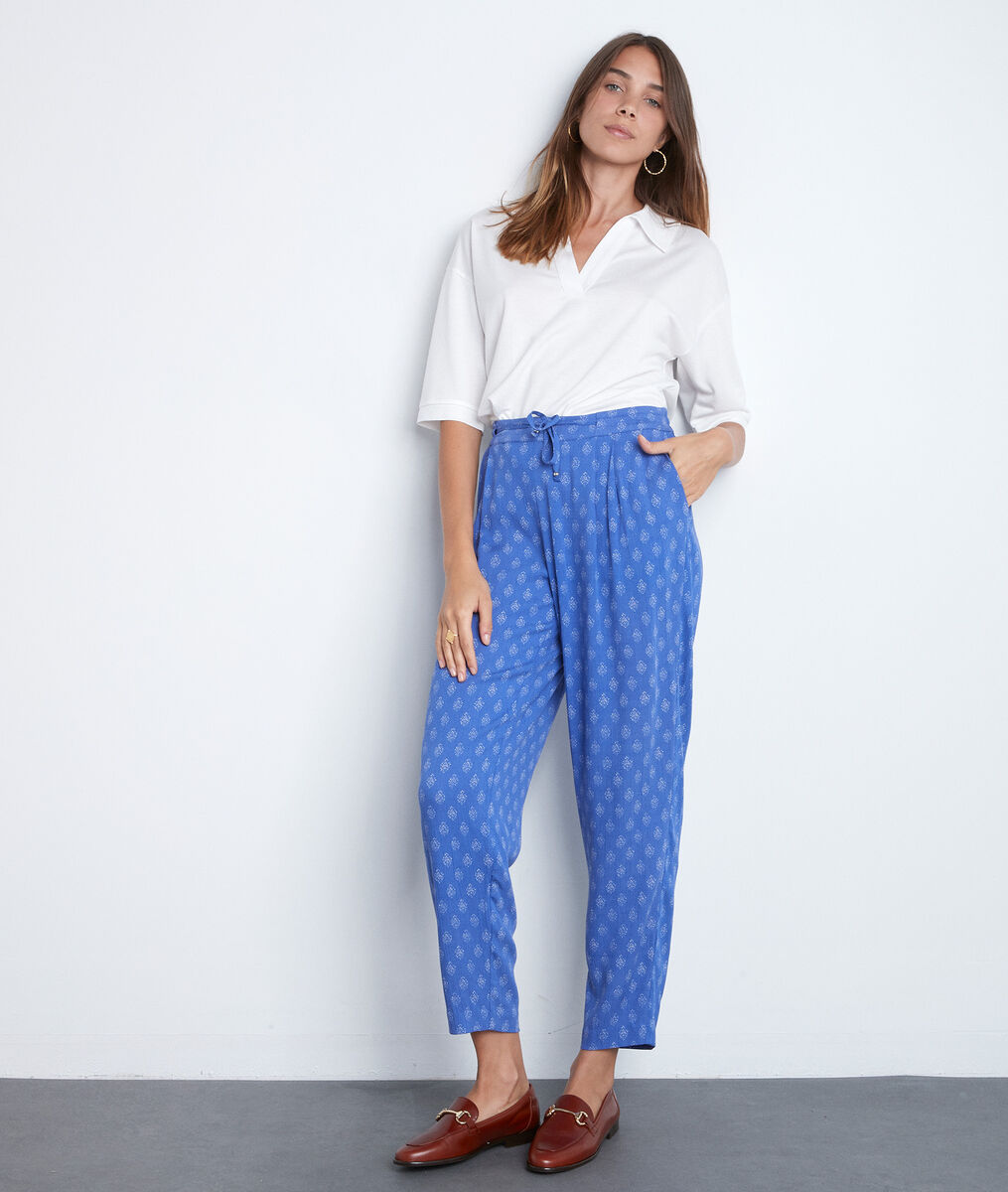 Pantalon fluide imprimé myosotis Flynn | 1-2-3 Pantalon fluide imprimé myosotis Flynn PhotoZ | 1-2-3