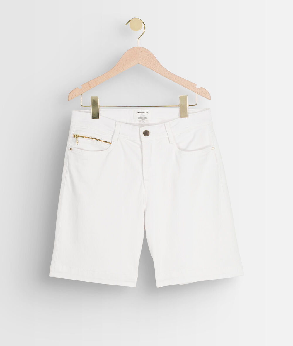 Short en coton biologique blanc alma blanc.