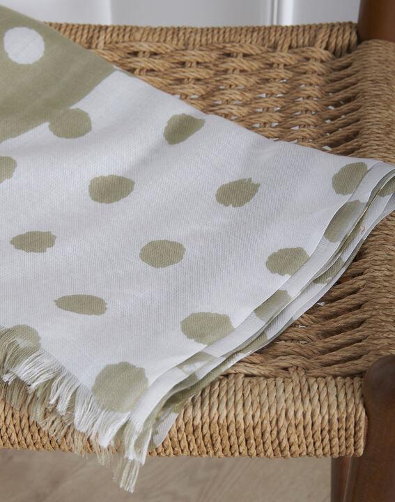 Foulard kaki imprimé pois Olivia | 1-2-3 Foulard kaki imprimé pois Olivia PhotoZ | 1-2-3