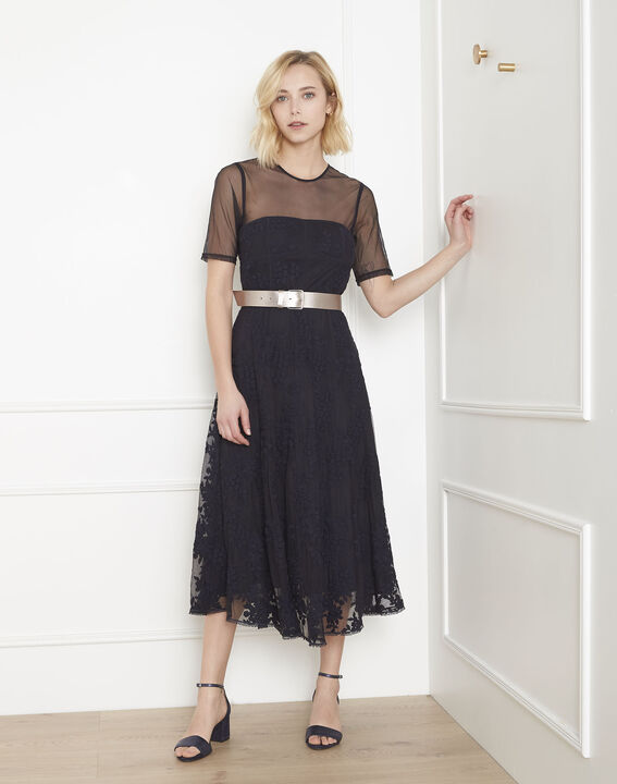 Robe marine dentelle et tulle Hester | 1-2-3 Robe marine dentelle et tulle Hester PhotoZ | 1-2-3