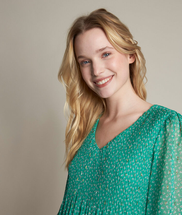 Blouse plissée imprimée eva prairie.