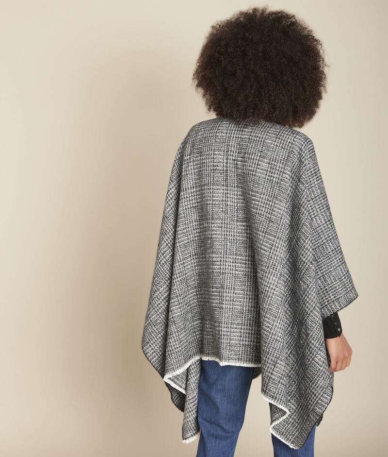 Poncho gris chiné germinal noir.