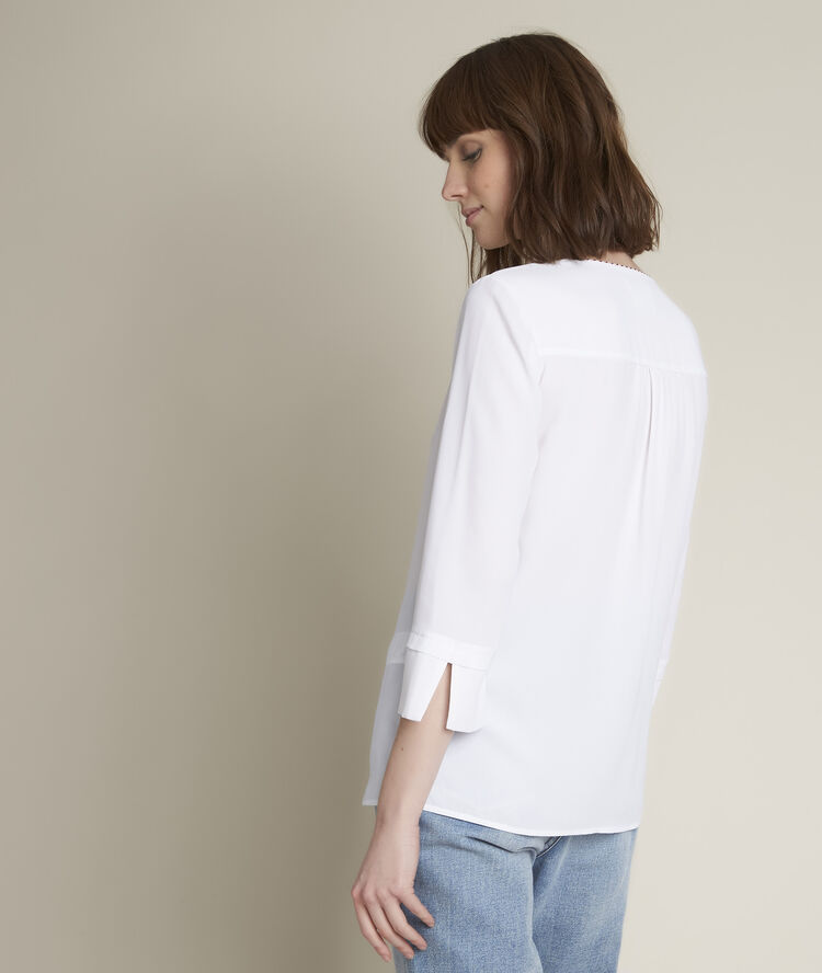 Blouse en polyester recyclé estrella blanc.