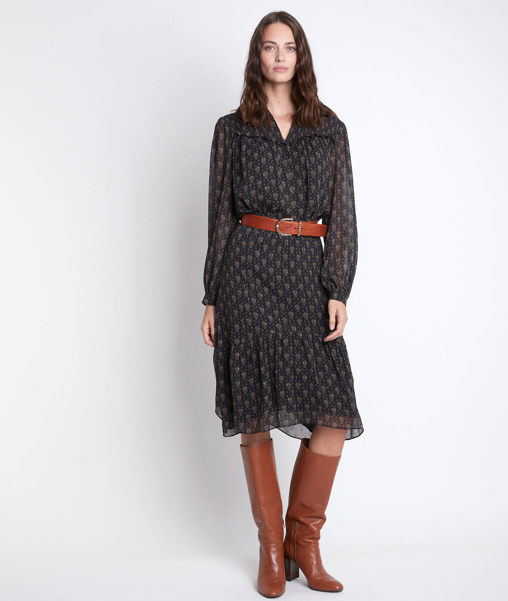 Blouse dorée imprimée Jen | 1-2-3 Blouse dorée imprimée Jen PhotoZ | 1-2-3