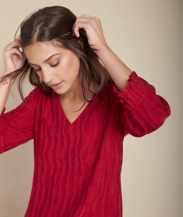 Blouse fluide encolure plissée mackenzie grenade.