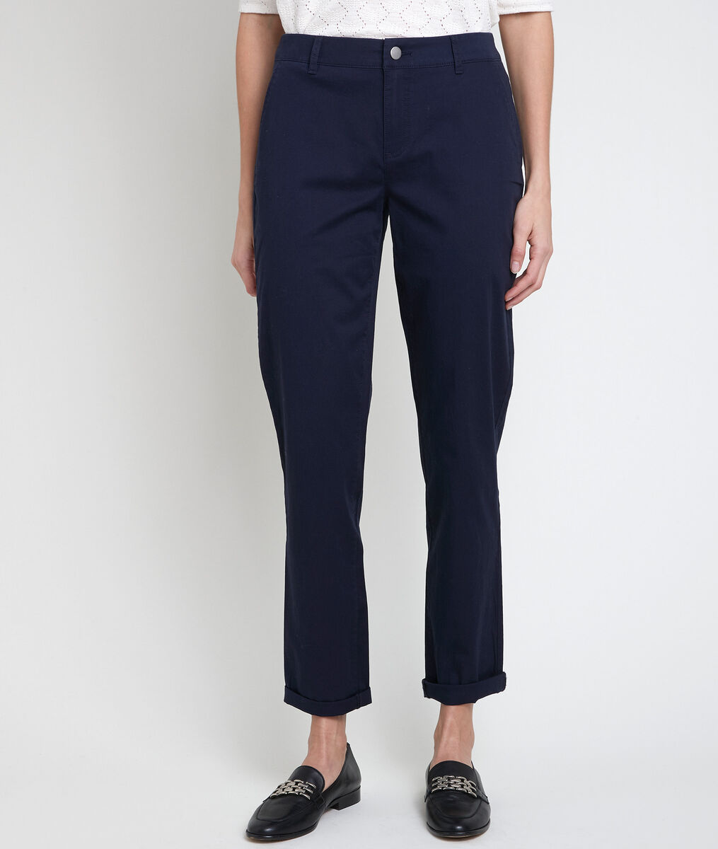 Pantalon chino en coton biologique marine Francis | 1-2-3 Pantalon chino en coton biologique marine Francis PhotoZ | 1-2-3