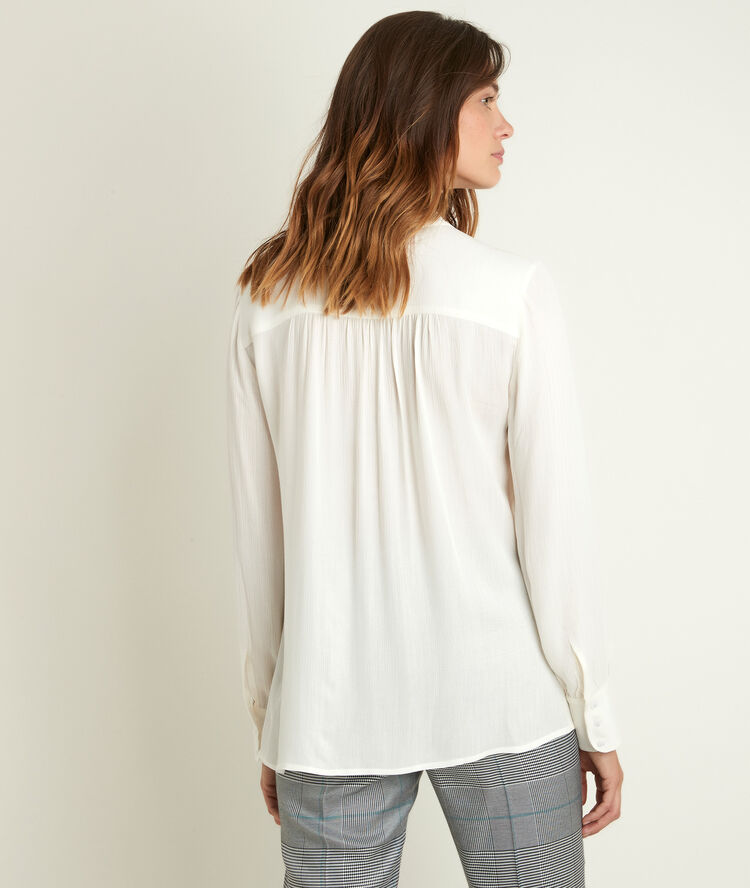 Blouse à col lavallière josie ecru.