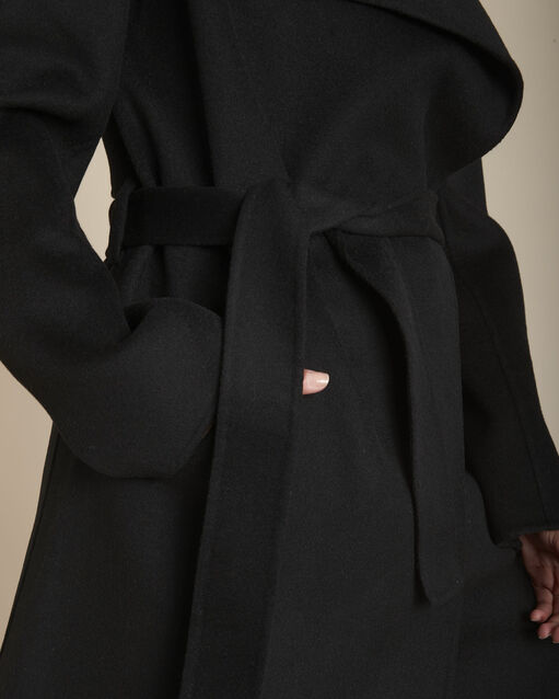 Manteau en laine double face tifanie noir.