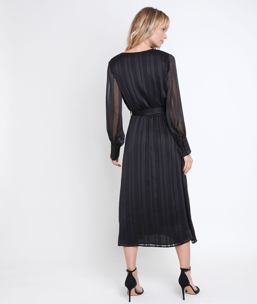 Robe longue portefeuille catherine noir.