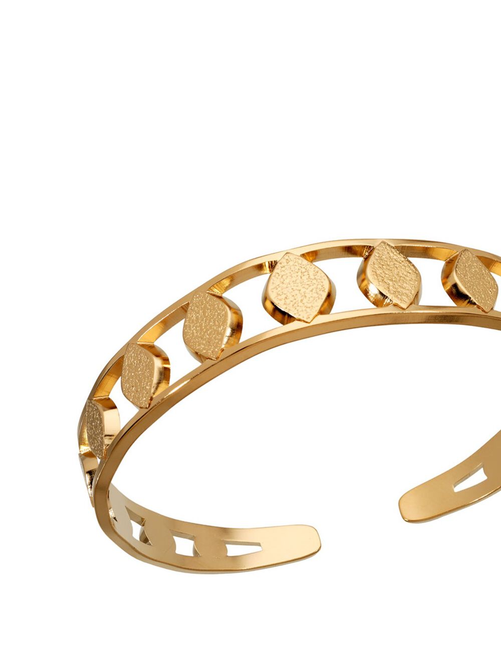 Bracelet jonc or pétale bijoux léone or.