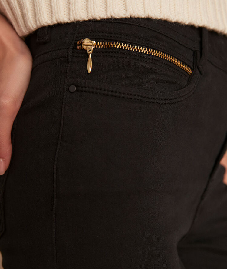L'iconique slim : satin de coton noir sultan noir.
