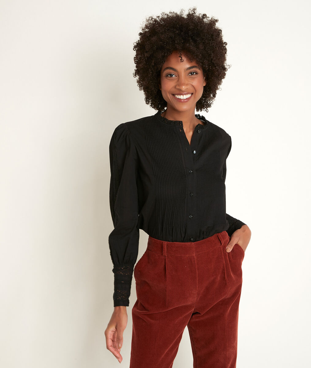 Blouse à dentelle noire Jena | 1-2-3 Blouse à dentelle noire Jena PhotoZ | 1-2-3