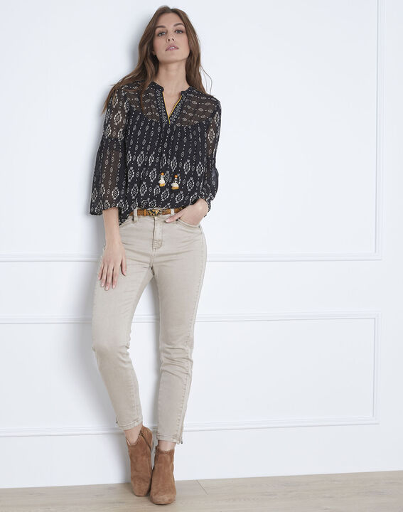Jean beige slim à zips Opéra | 1-2-3 Jean beige slim à zips Opéra PhotoZ | 1-2-3