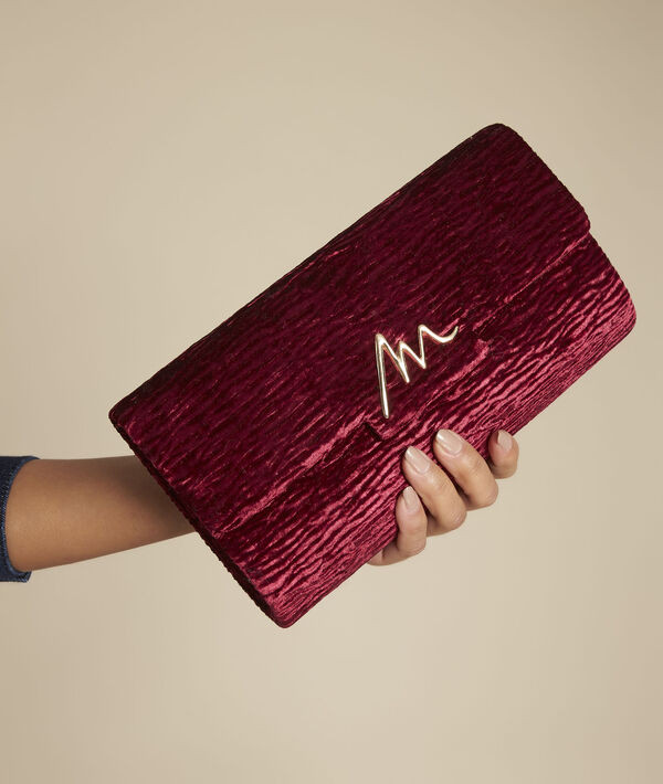 Pochette en velours grenat Derya | 1-2-3 Pochette en velours grenat Derya PhotoZ | 1-2-3