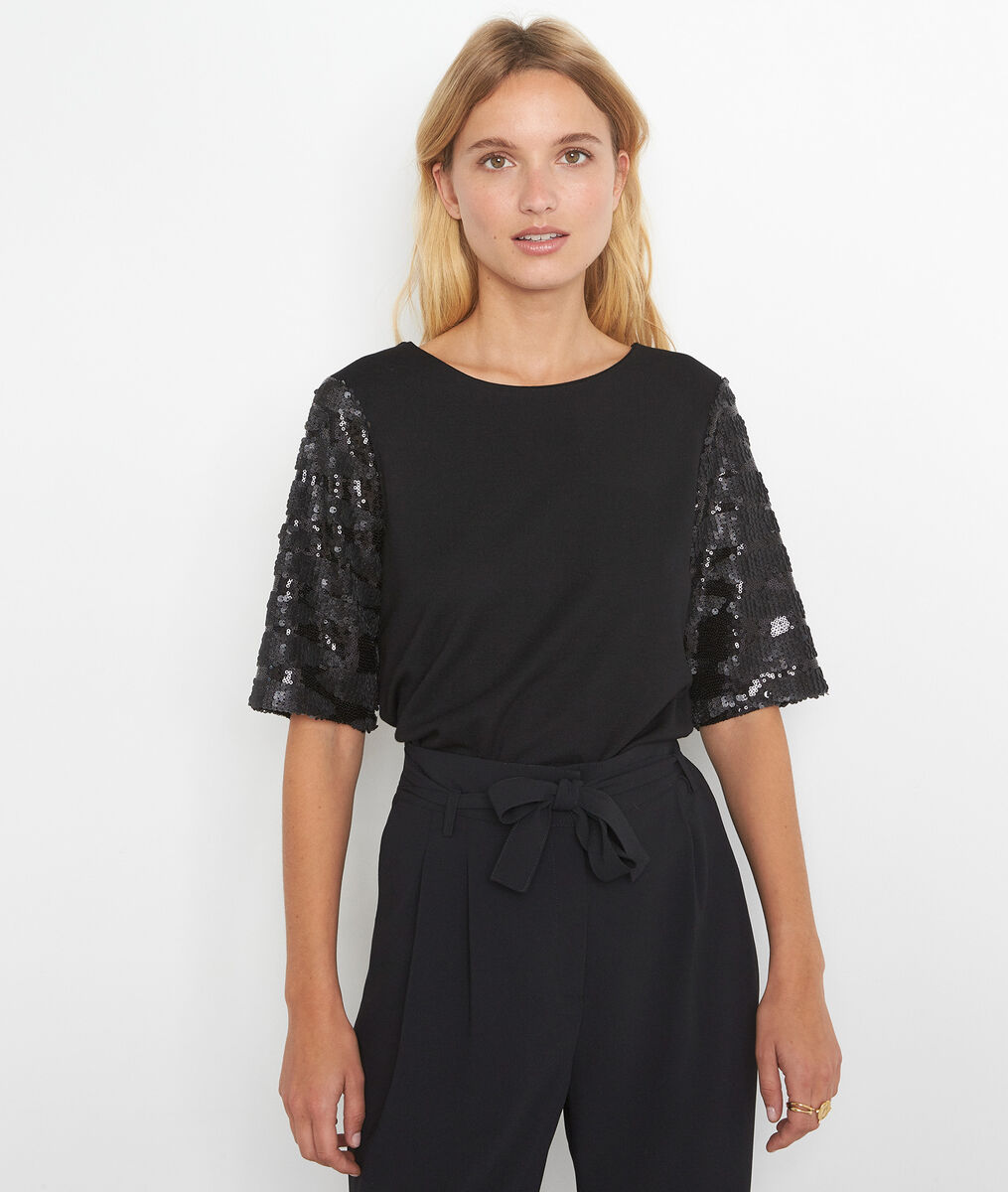 Top noir à sequins Djazzy | 1-2-3 Top noir à sequins Djazzy PhotoZ | 1-2-3