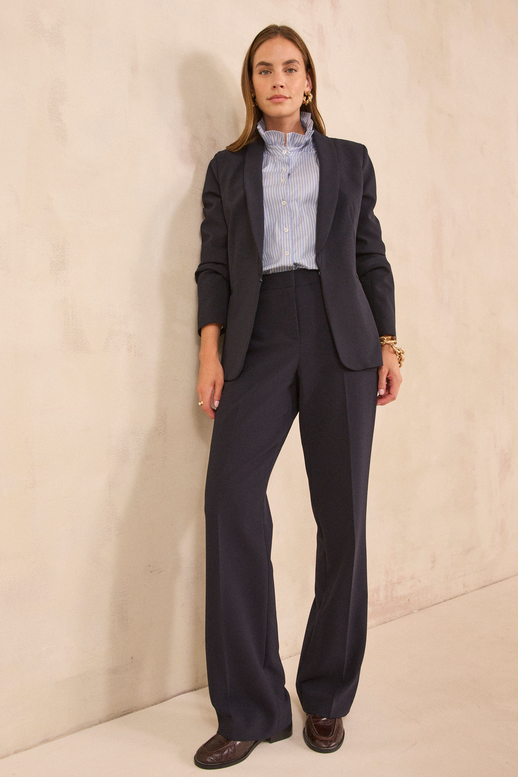Veste Blazer Noire Femme Taille 12 - Occasion En Très Bon état - Marque George