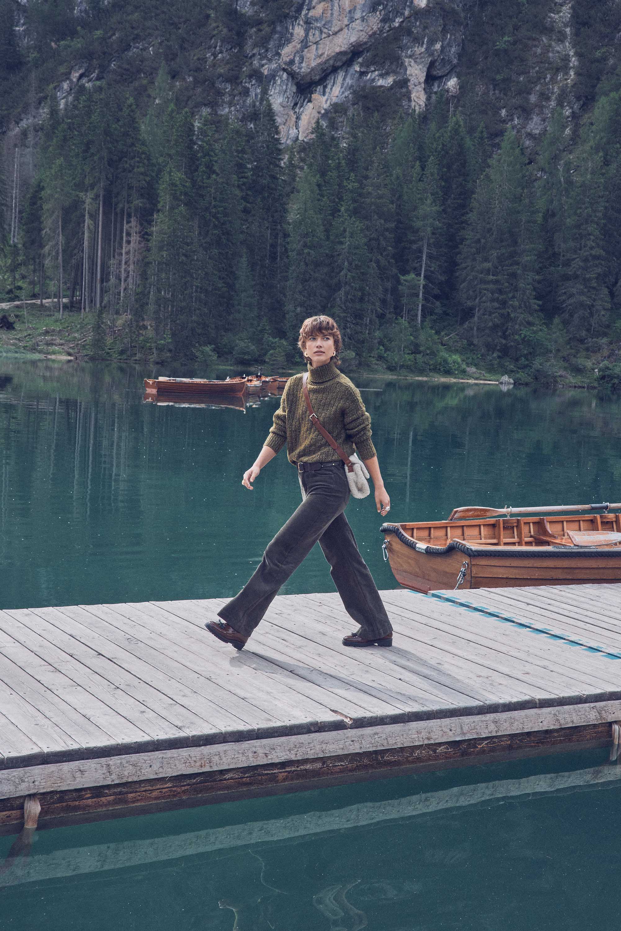 Pantalon large LISA en velours côtelé COTON | Maison 123