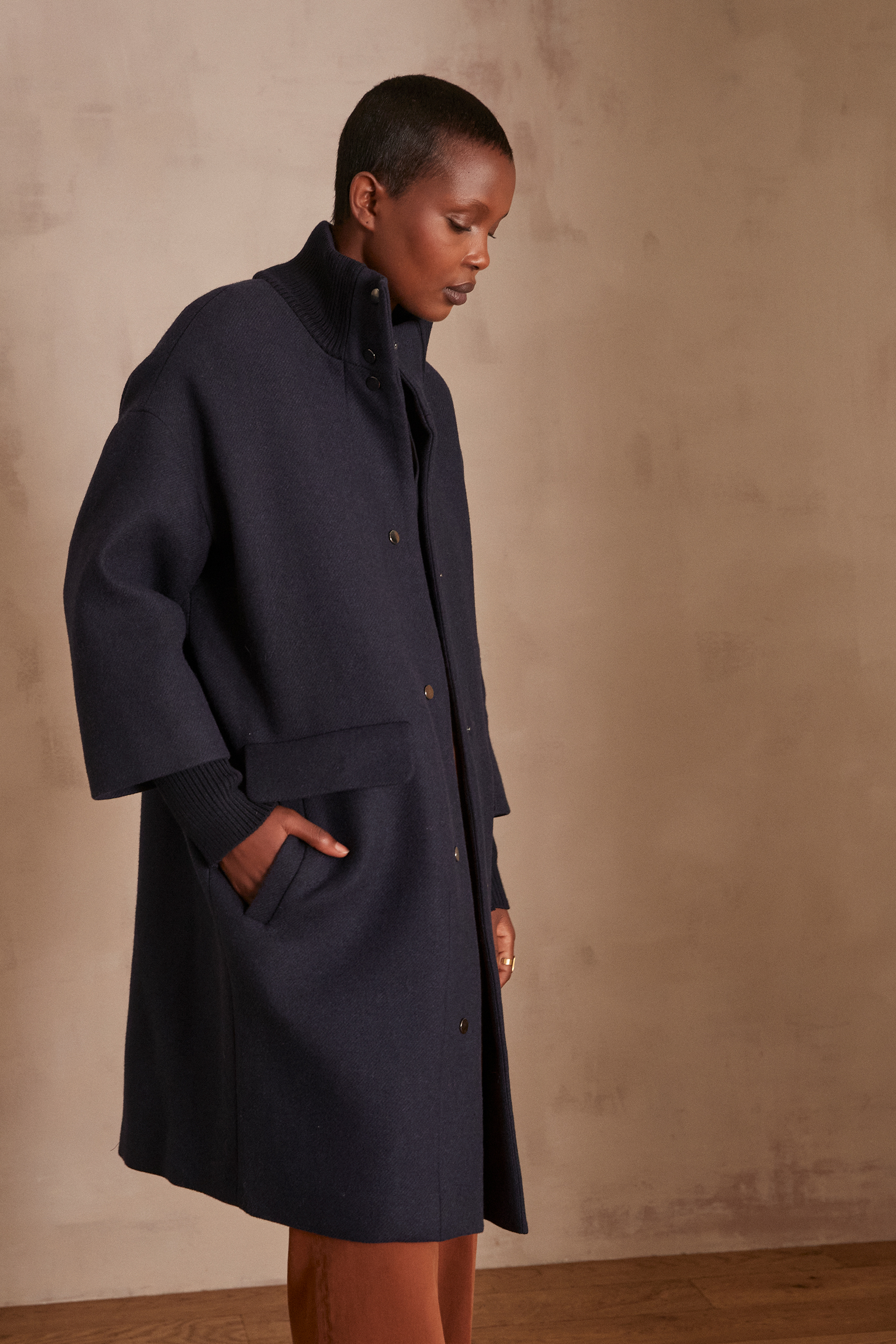 Manteau en laine MAGDA Femme MARINE Maison 123