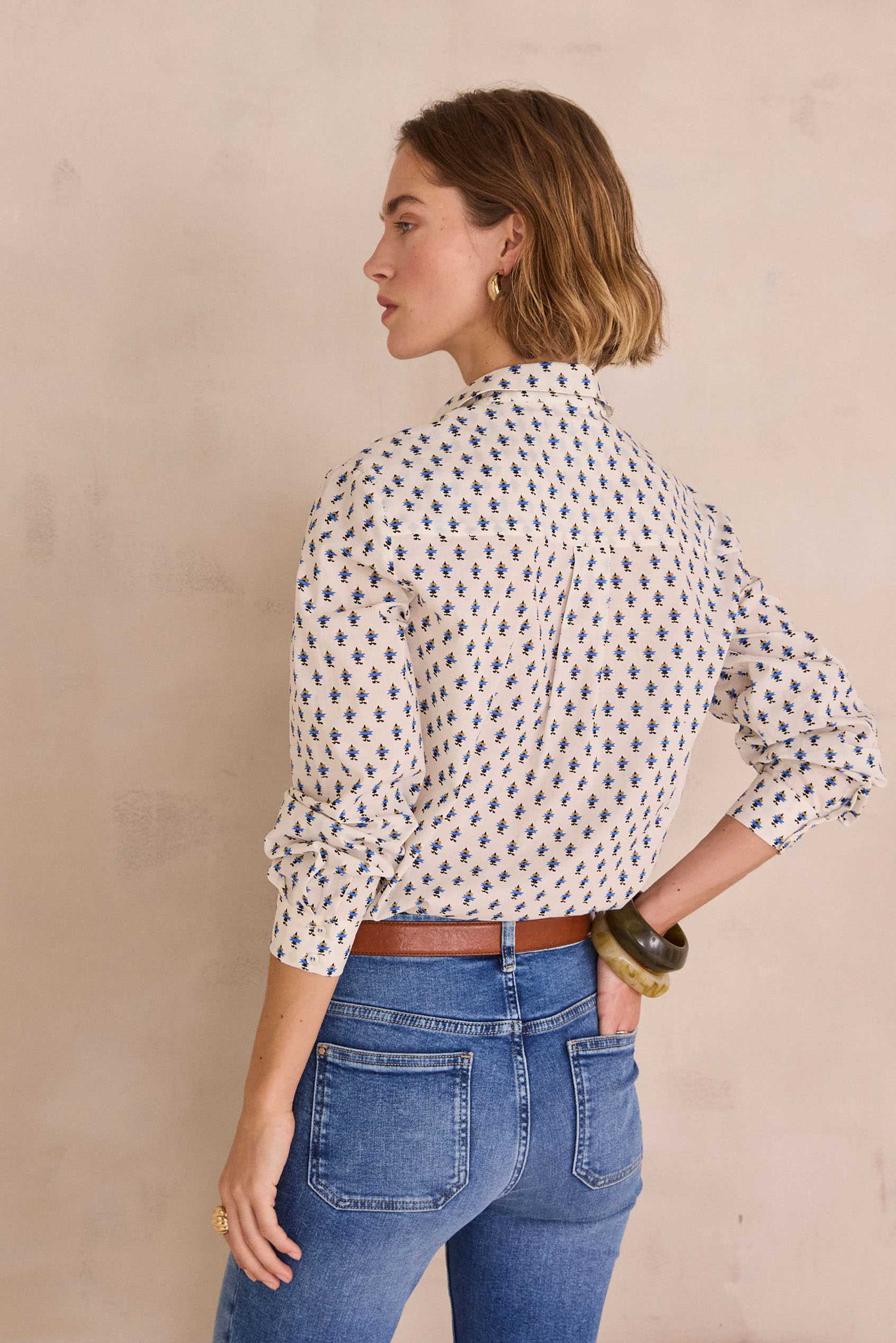 Chemisier Léger Imprimé Photo Maison Scotch - Taille 3 - Occasion Très Bon état