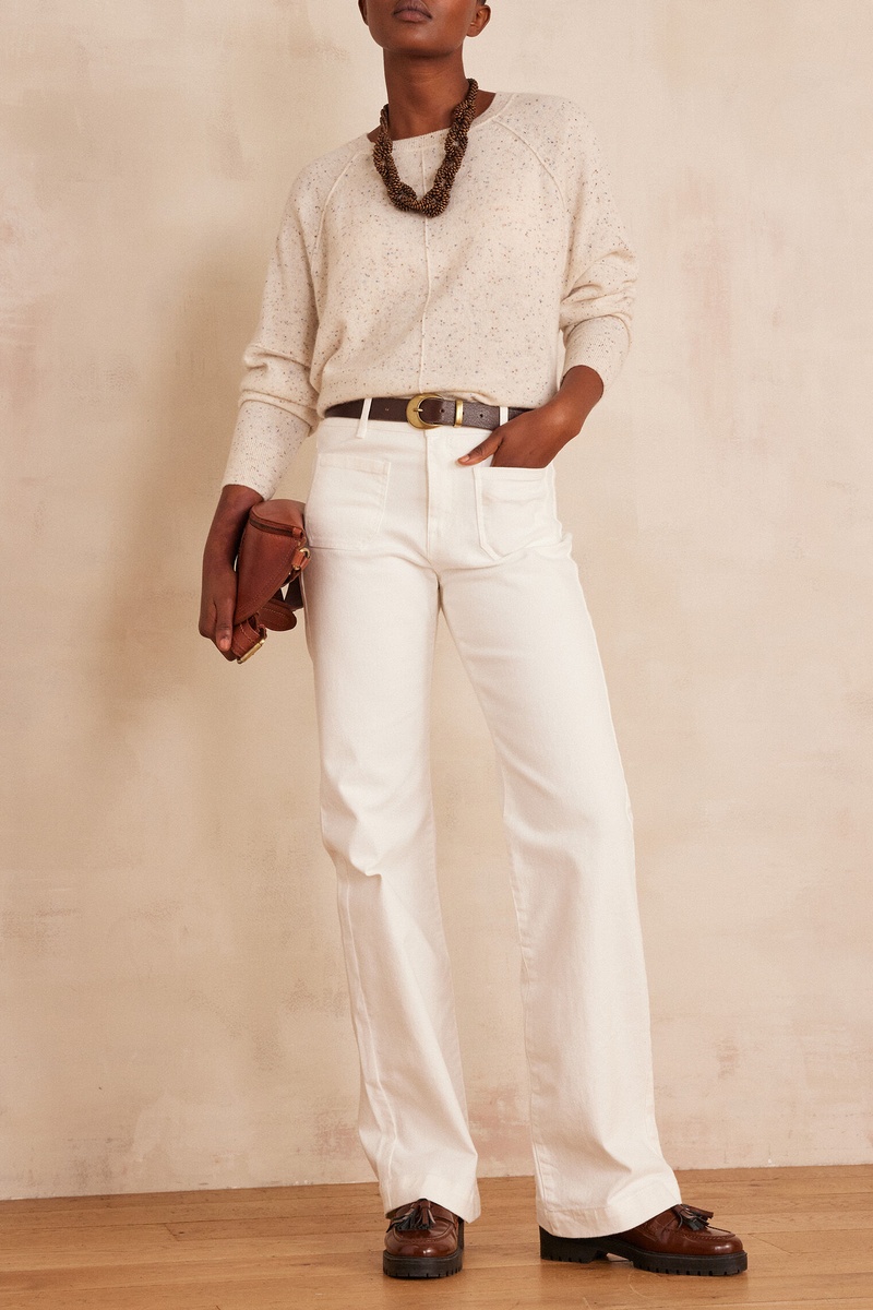 Pantalon large en coton LEA