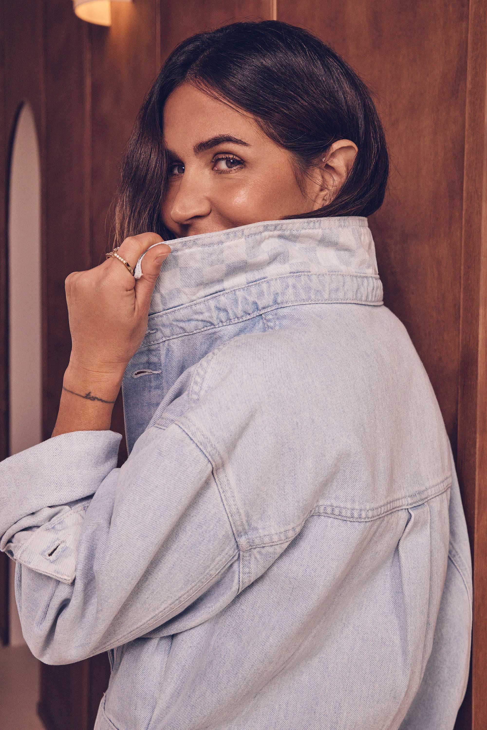 Combinaison ultra oversize en jean Audrey Lombard x Maison 123