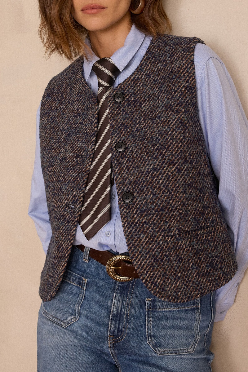Gilet Sans Manches En Laine Mérinos - Gris - Taille L - Neuf Avec étiquettes