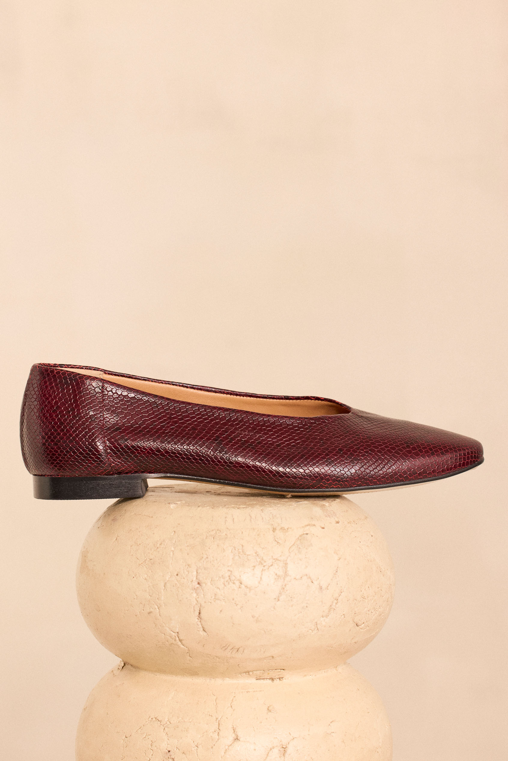 Ballerines plates en cuir MONA