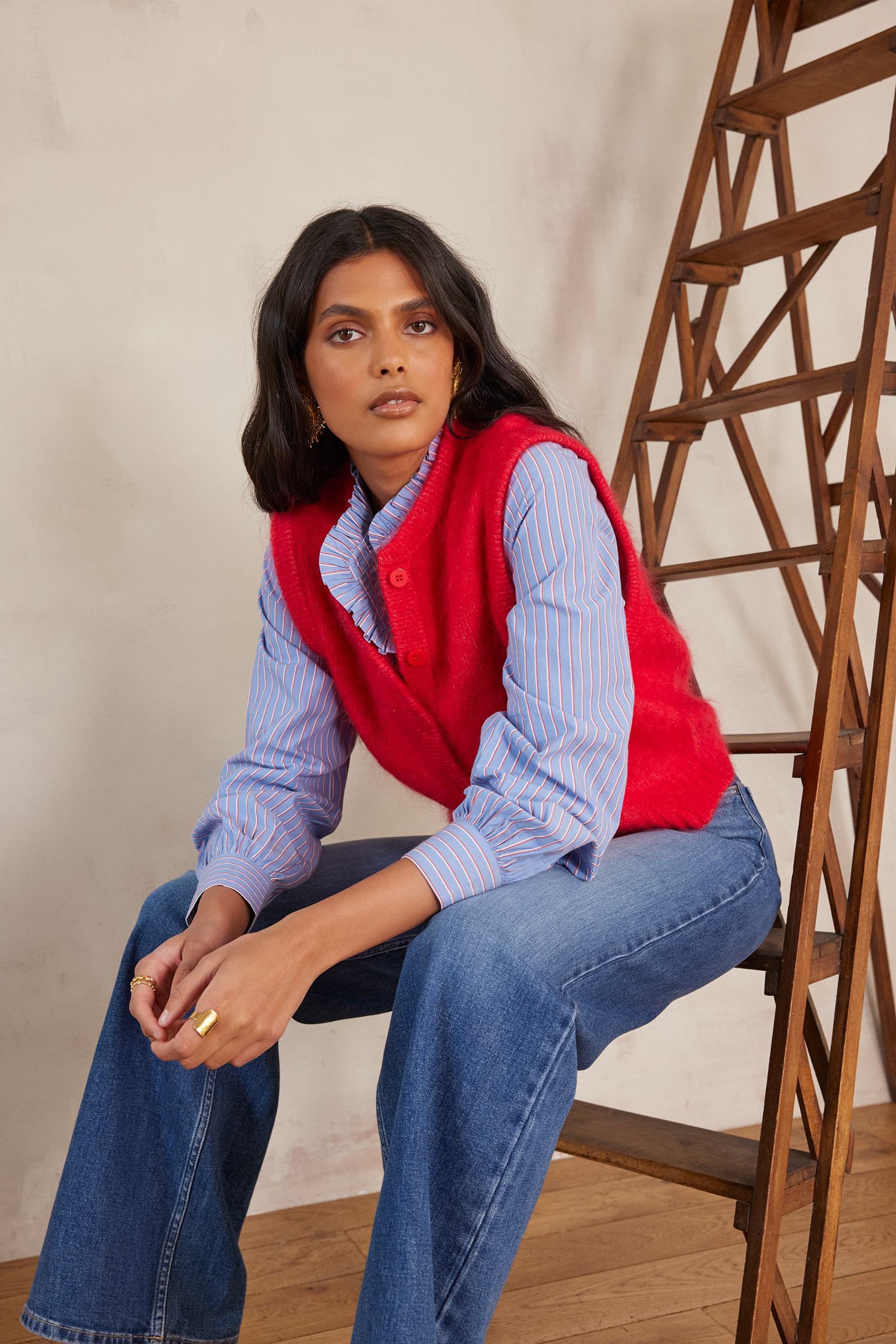 Chemise SELENE en coton Femme BLEU CHAMBRAY Maison 123