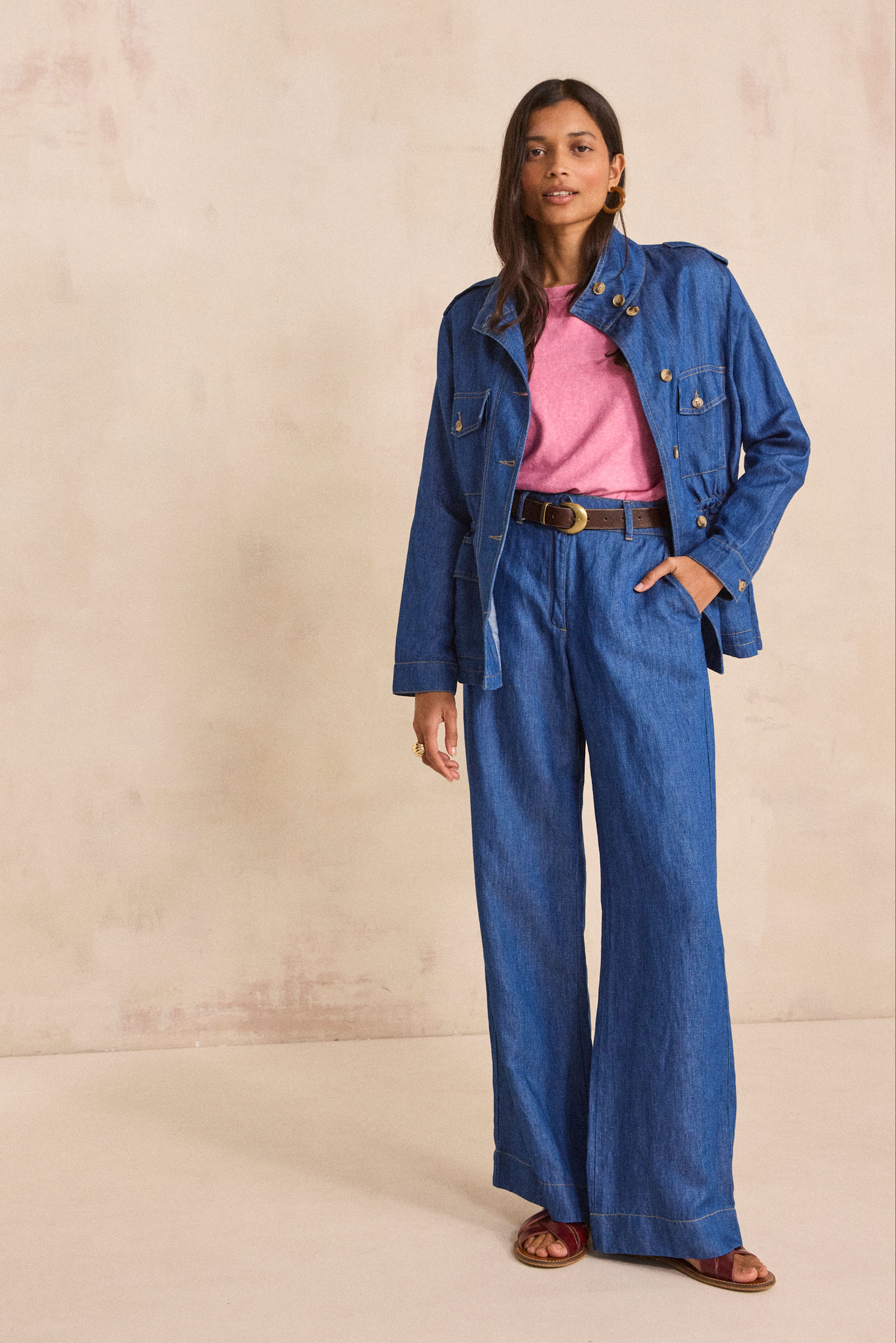 Veste en Jean Femme – Manches Longues & Style Décontracté