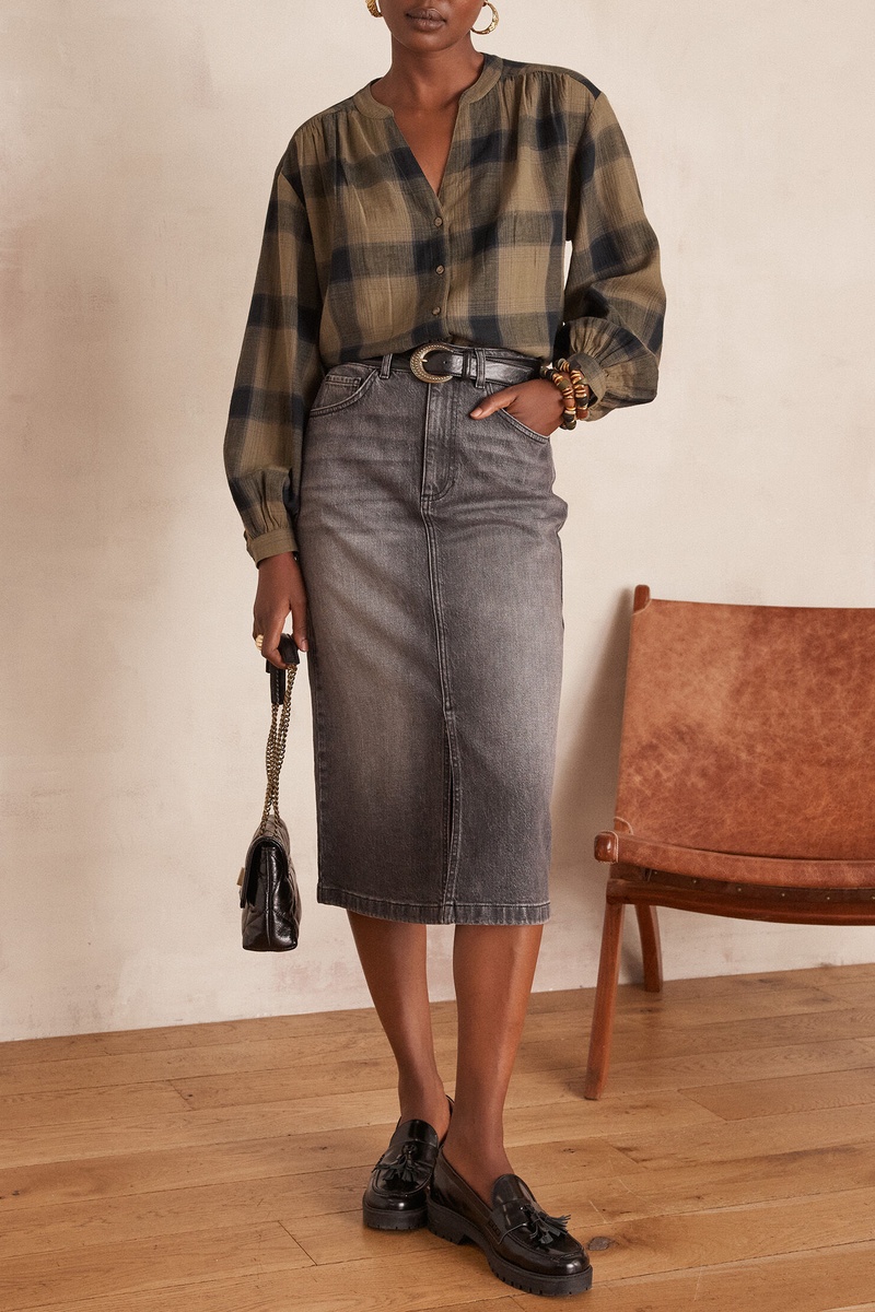 Jupe denim BIRDY en coton
