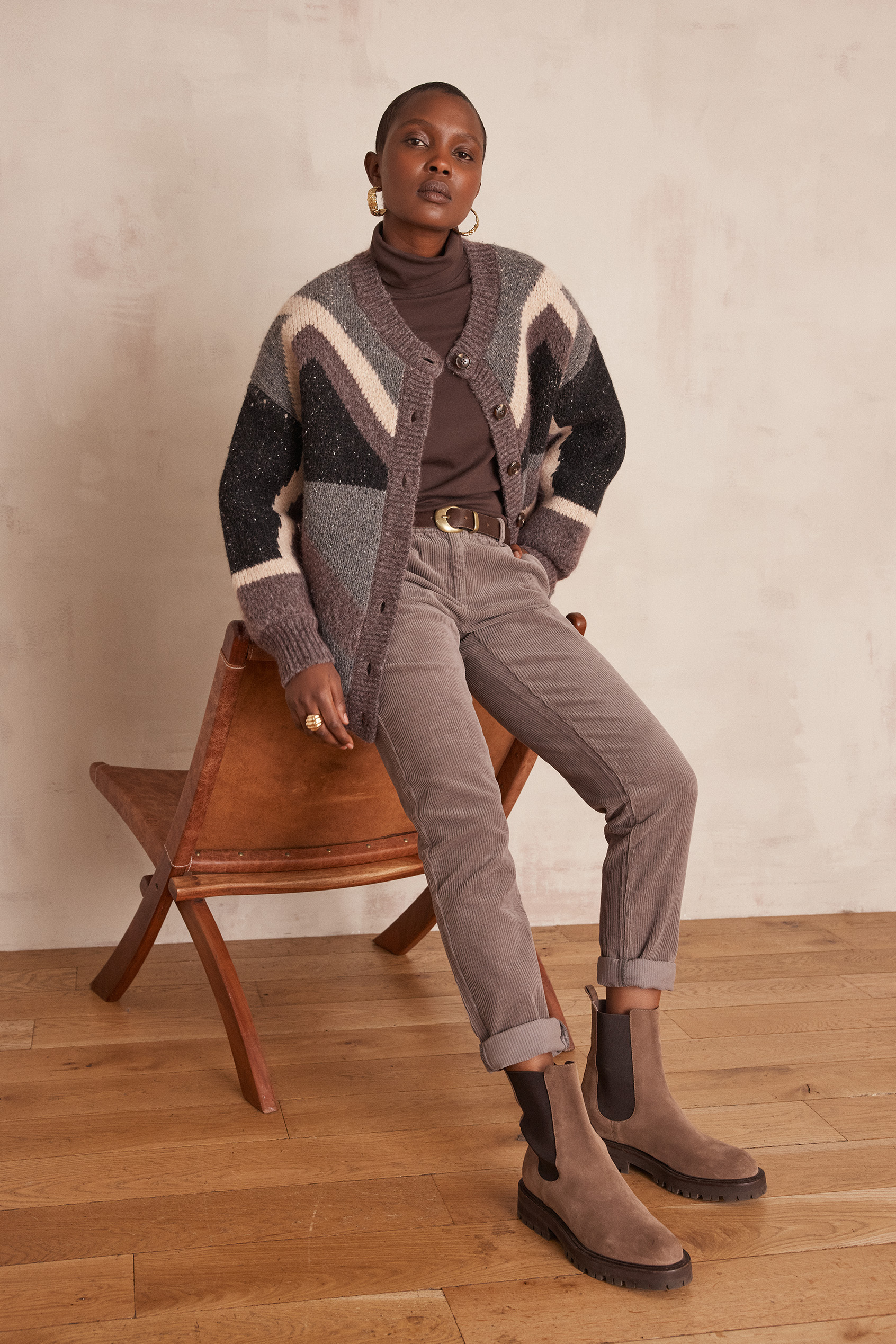 Pantalon SABIL en velours de coton COTON | Maison 123