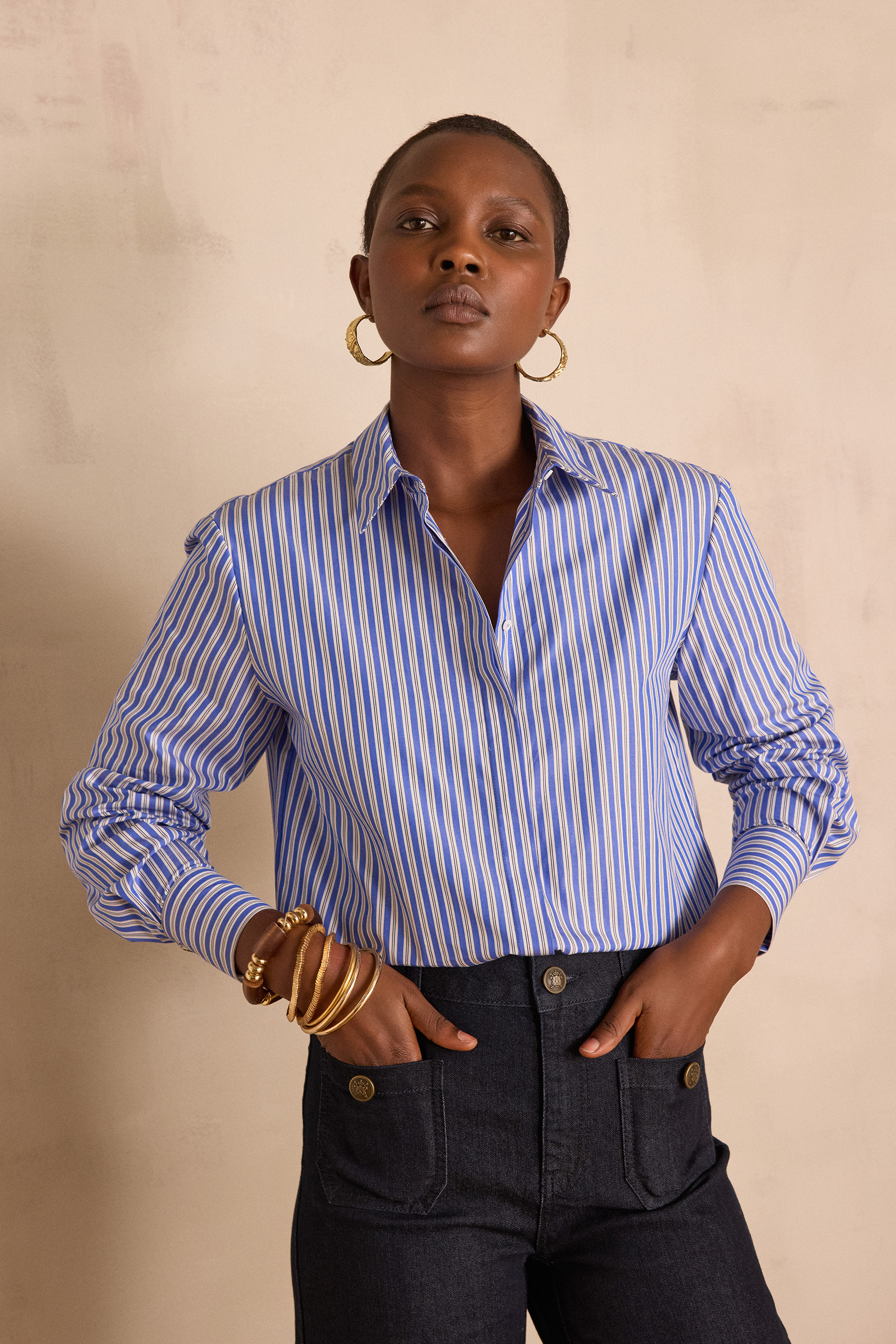 Chemise ESMERALDA 100% coton à rayures COTON | Maison 123