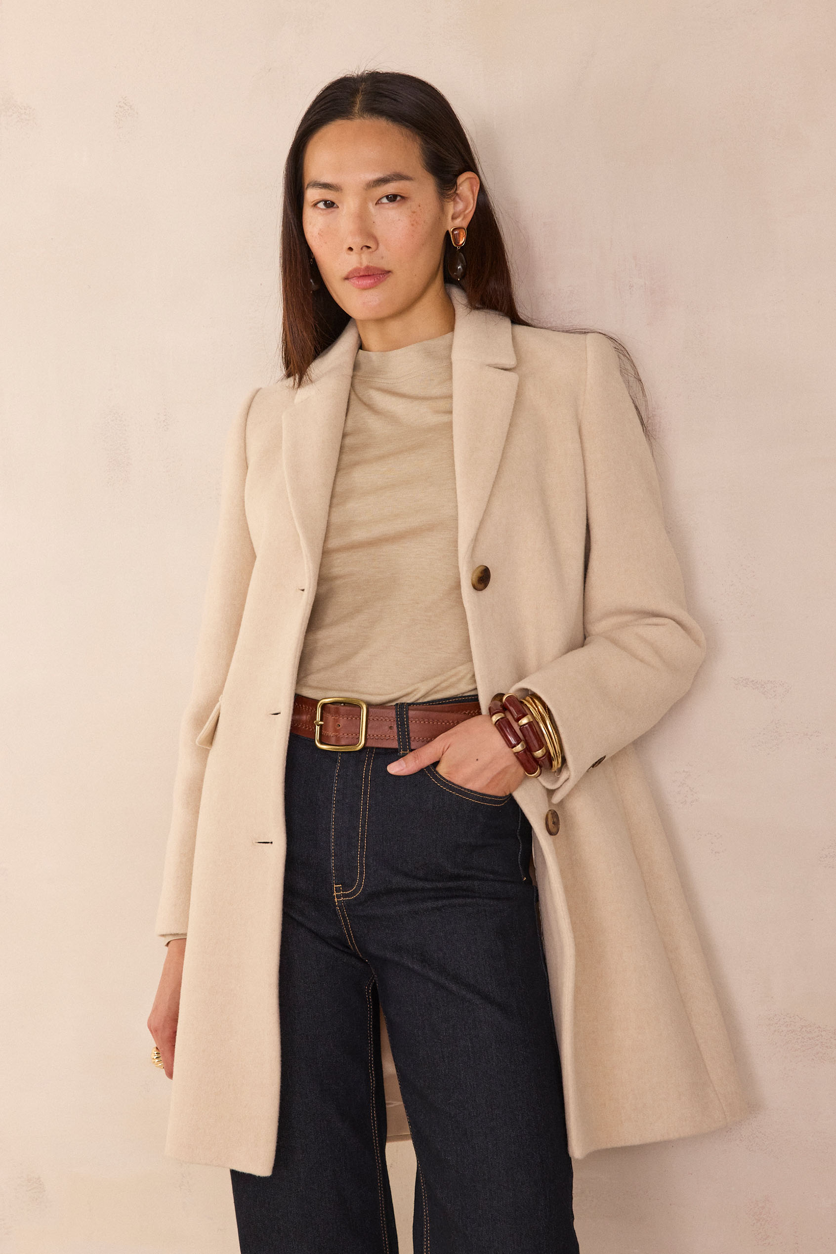 Manteau en laine ANABELLE BIS Femme NATUREL Maison 123