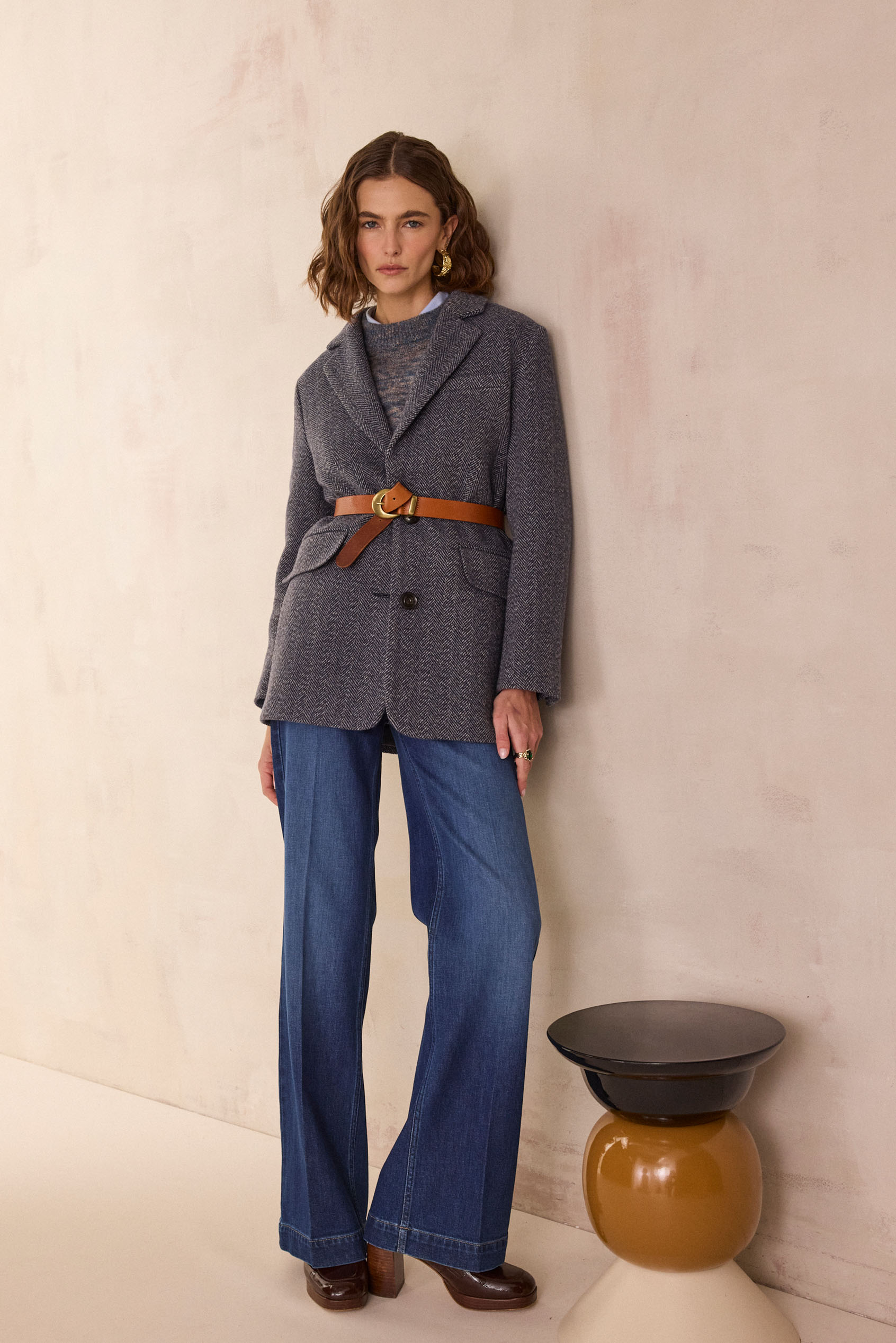 Chemise THOMAS en coton Femme BLEU CHAMBRAY Maison 123