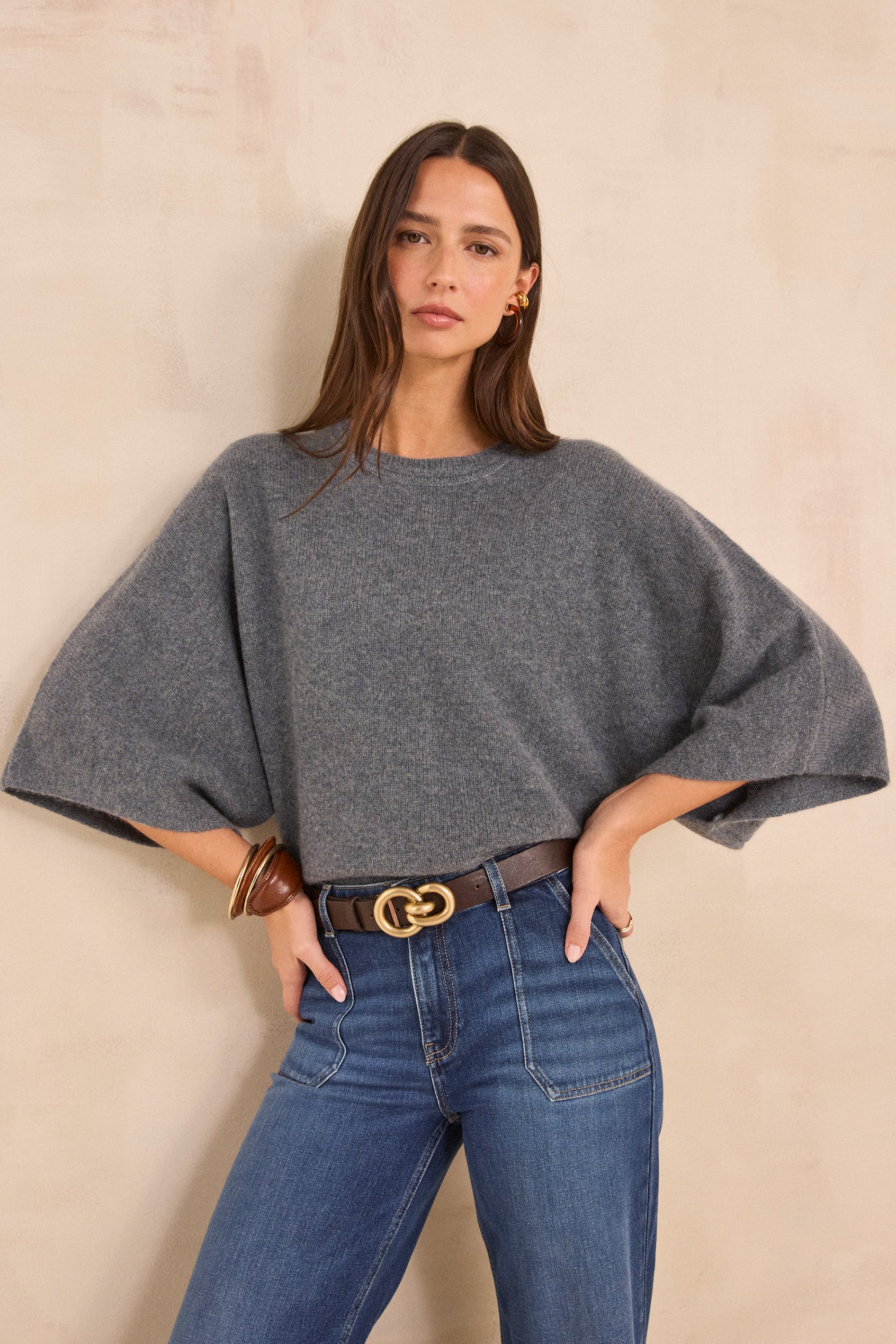 Pull à manches 3 4 en cachemire CODY