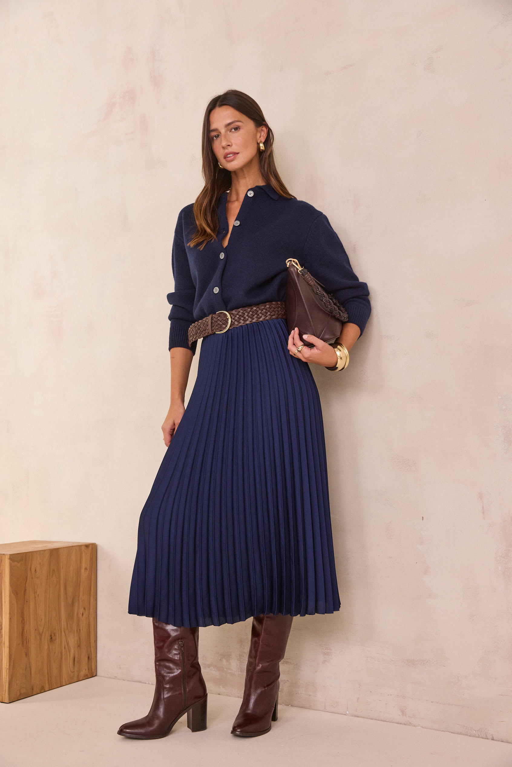 Jupe Plissée Noire Chic Rinascimento - Taille M - Modèle ZC118