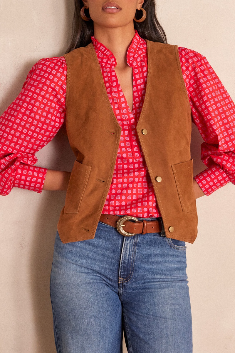 Gilet en cuir PERLIN