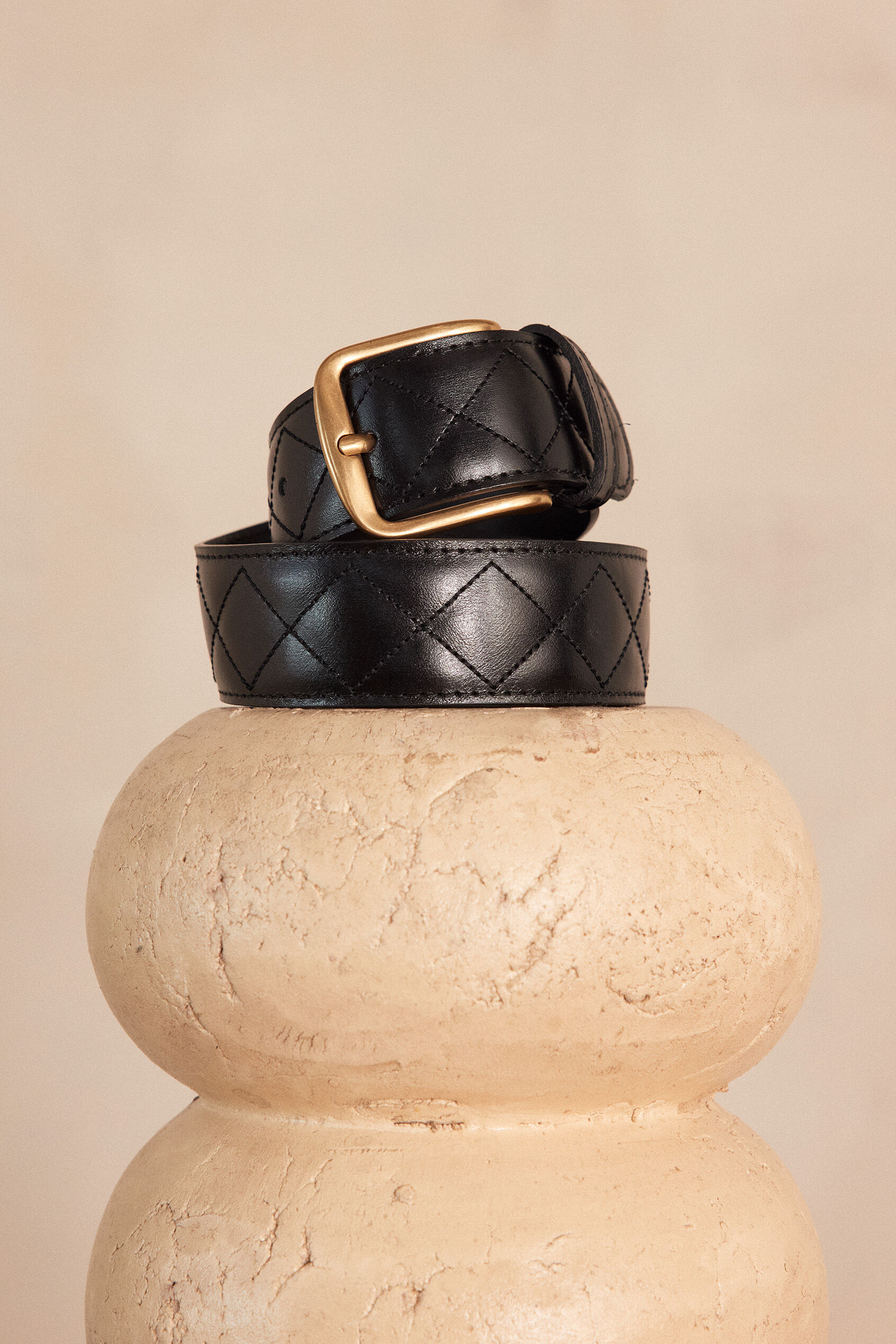 Ceinture Femme White House Black Market XXS - Fleur Noire, Cuir Synthétique, Longueur 29.5", Neuve étiquetée