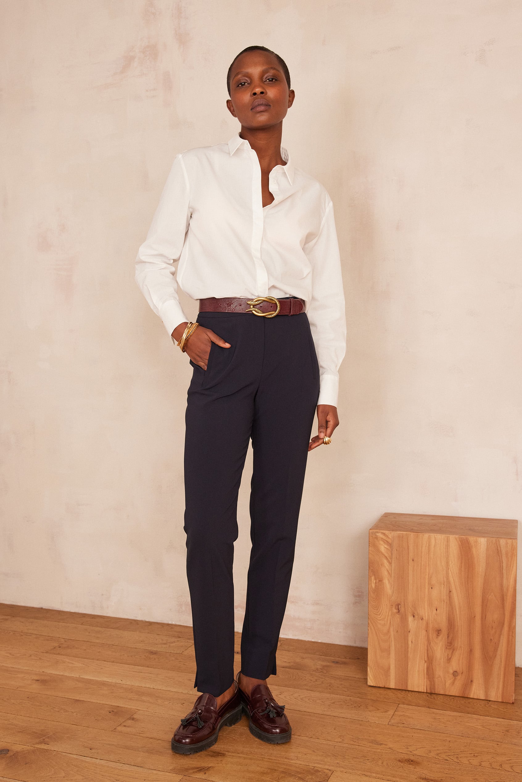 Pantalon de tailleur cigarette LARA
